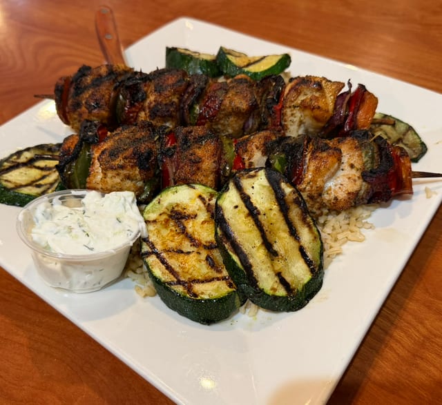 Dinner Grilled Chicken Kebabs.