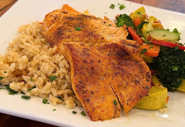 Broiled Fillet Of Salmon.