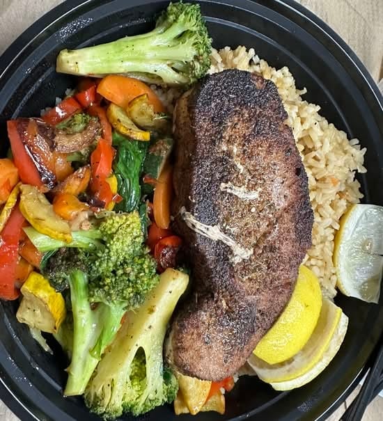 Broiled Tuna Steak.